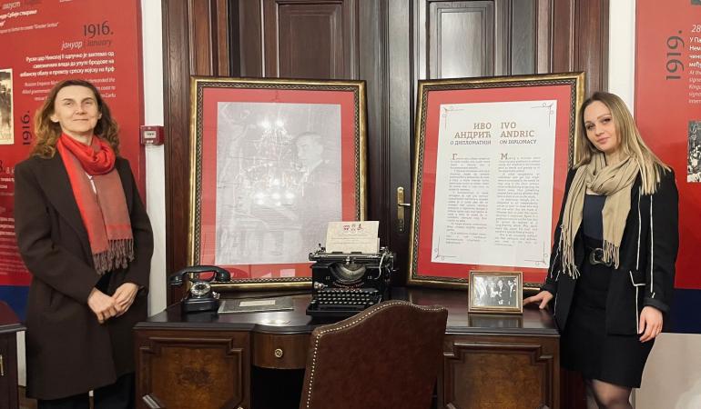 Сараднице ЕИ САНУ у посети Министарству спољних послова и Музеју српске дипломатије